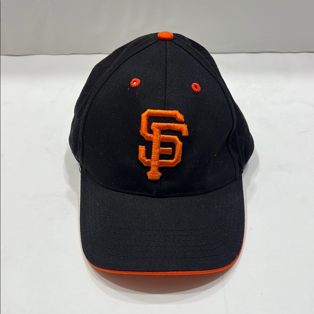 Black and Orange Hat with Embroidered Logo